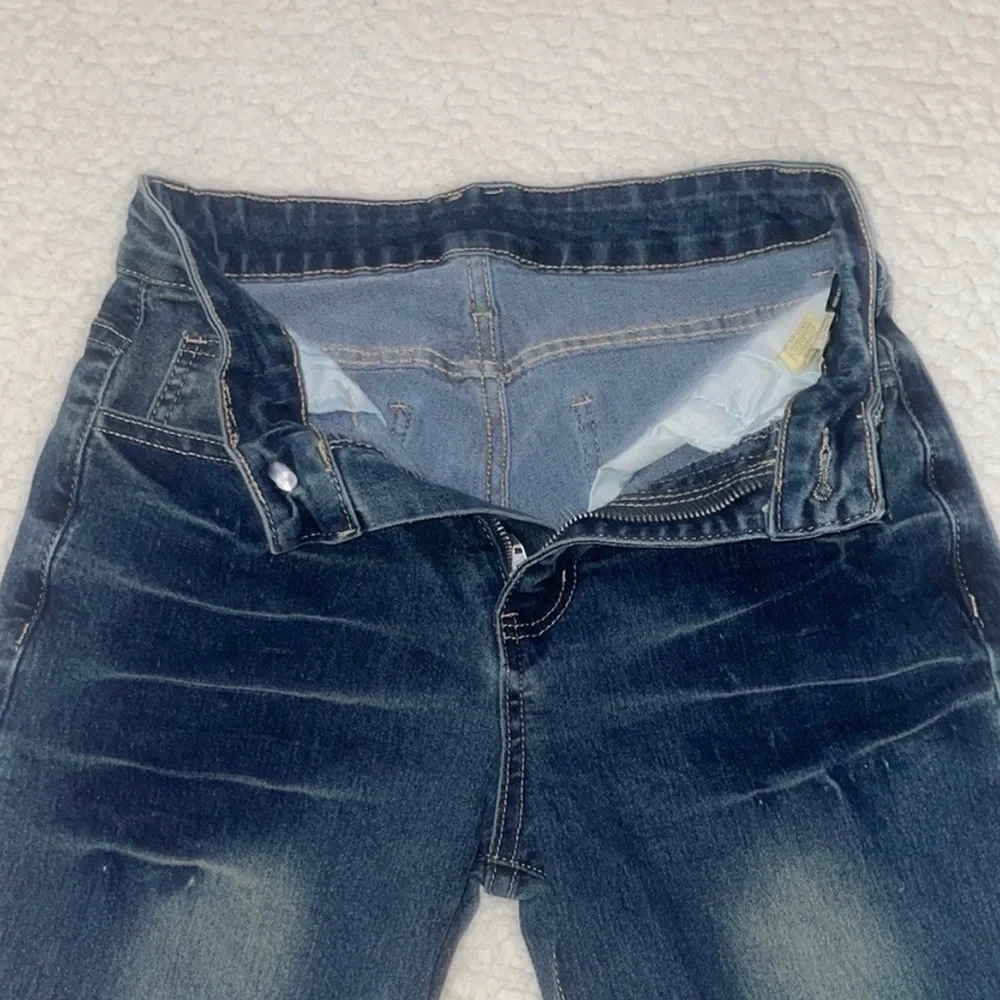 Women's Flare/Wide Leg Jeans - Dark Wash - Picture 2 of 6